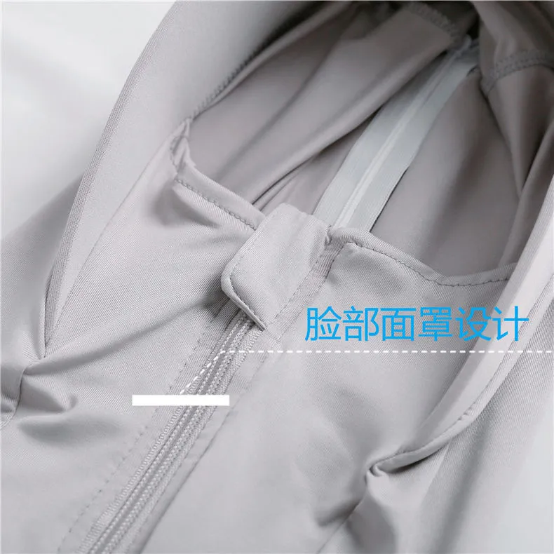 新款防晒衣长款女外穿防紫外线电动车透气连体冰丝外套防晒服夏天 图片 3