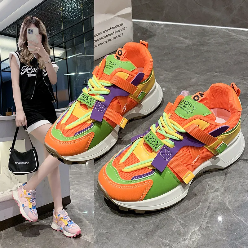 厚底老爹鞋女2026春季新款鞋子阿甘鞋英伦单鞋小白运动休闲板鞋潮