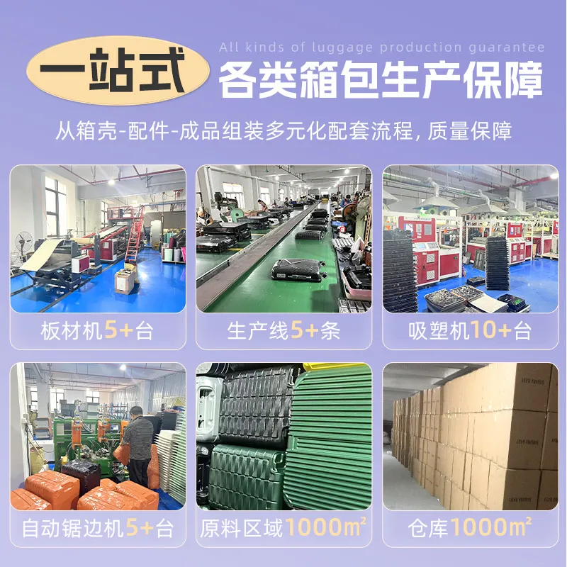 跨境三件套双把手20寸登机箱万向轮拉杆箱防摔抗刮防爆拉链旅行箱 图片 4