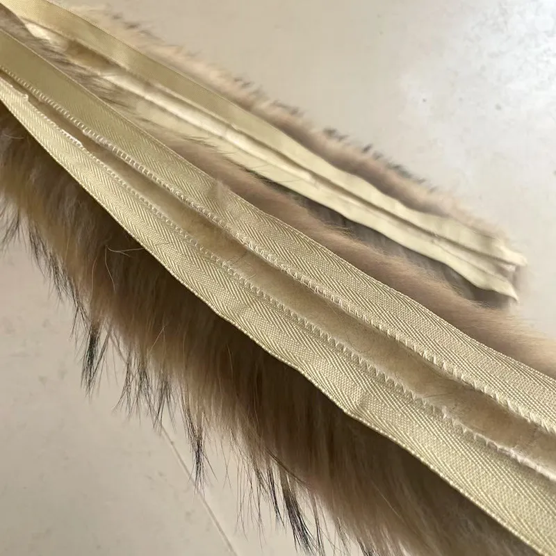 秋冬批量真貉子毛帽条毛领子棉服斗篷羽绒服皮草服饰辅料装饰批发 图片 4