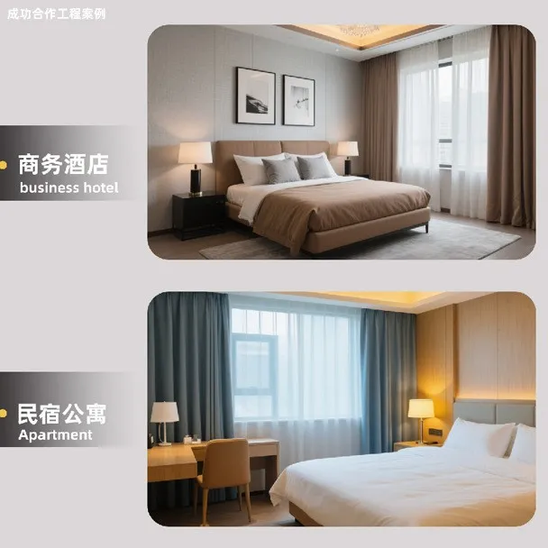 工程酒店学校窗帘柯桥绍兴窗帘批发直销遮光窗帘布棉麻高精密提花 图片 3