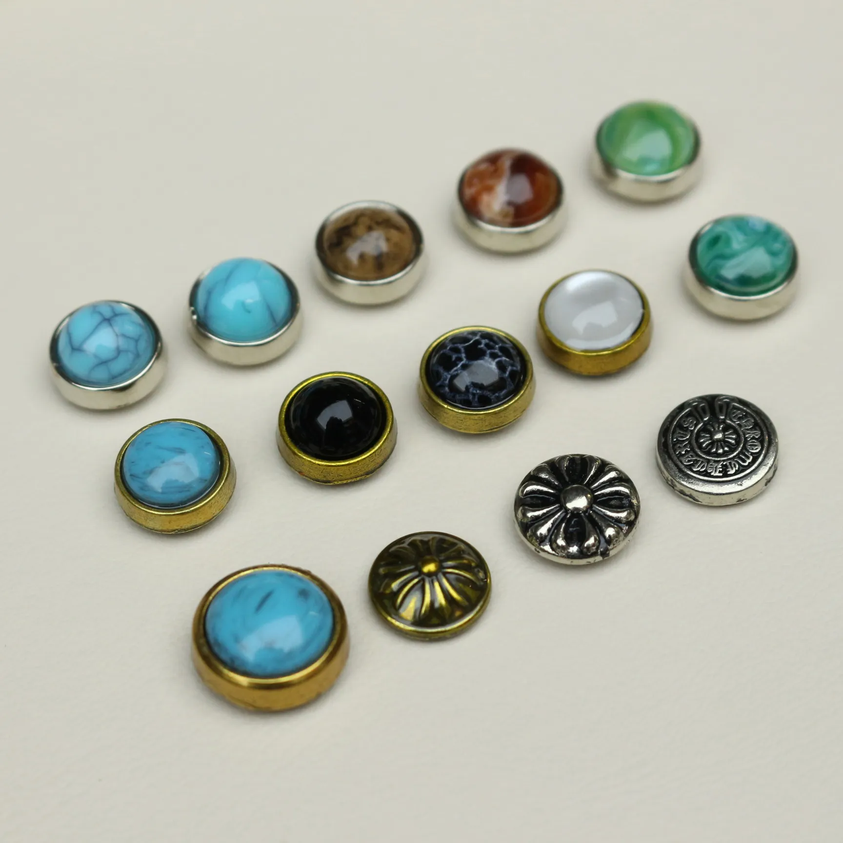 绿松石工字扣撞钉 服装箱包牛仔裤装饰配件辅料 工厂现货可定制 图片 3