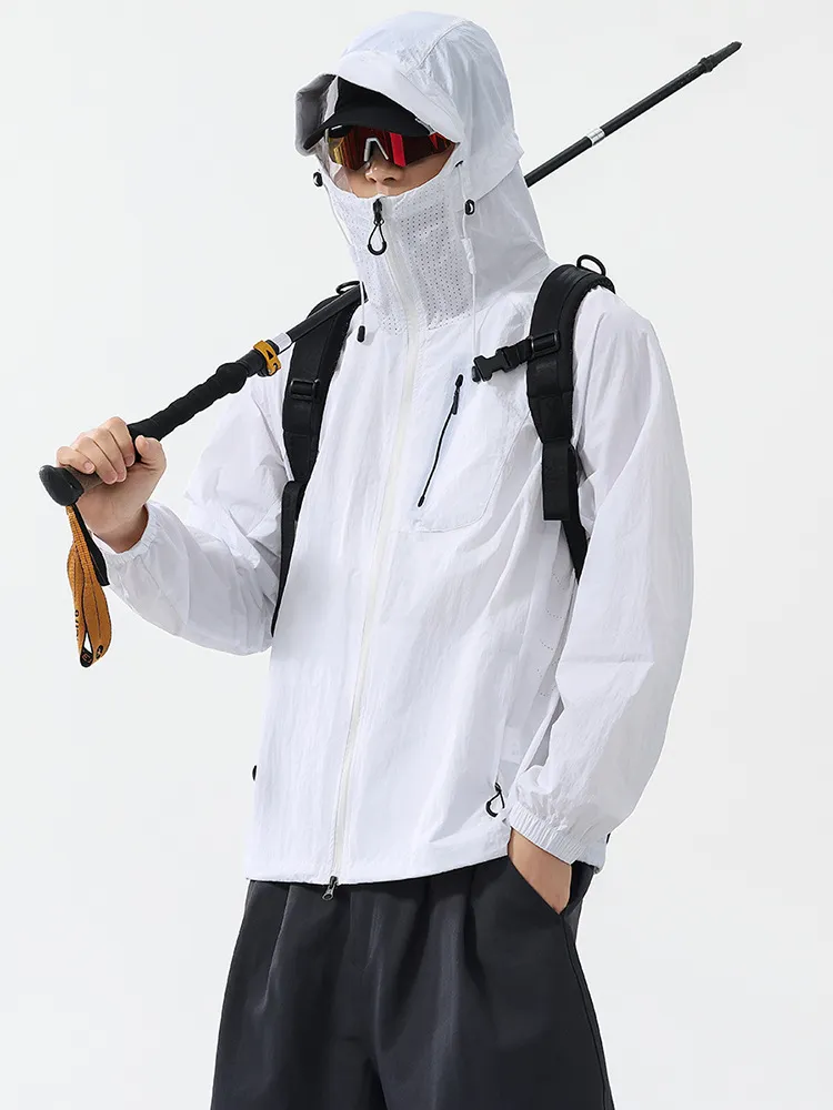 防晒衣7A抗菌UPF100夏季户外皮肤衣防紫外线防晒服男透气遮阳 图片 3
