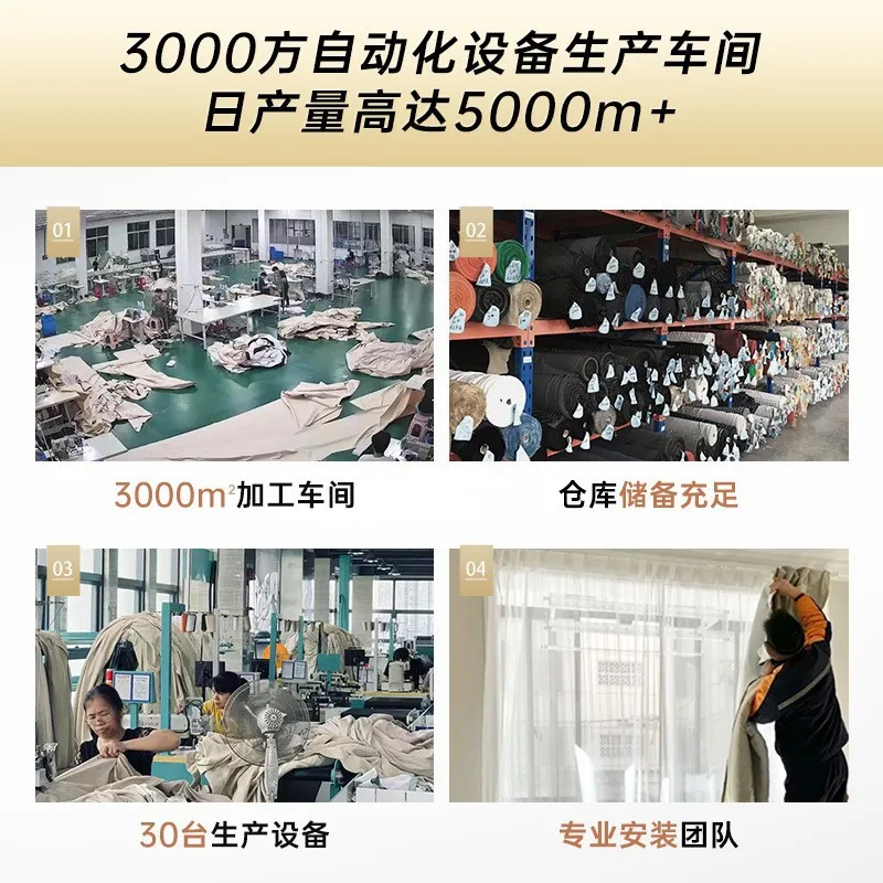办公室隔热遮阳工程窗帘会议室高遮光布帘商务写字楼成品遮光窗帘 图片 4