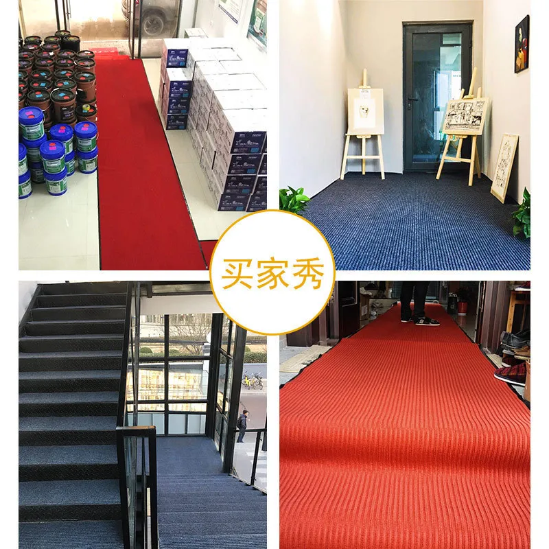 pvc双条纹地毯酒店商用进门入户防滑地垫厨房吸水脚垫卫生间门垫 图片 4