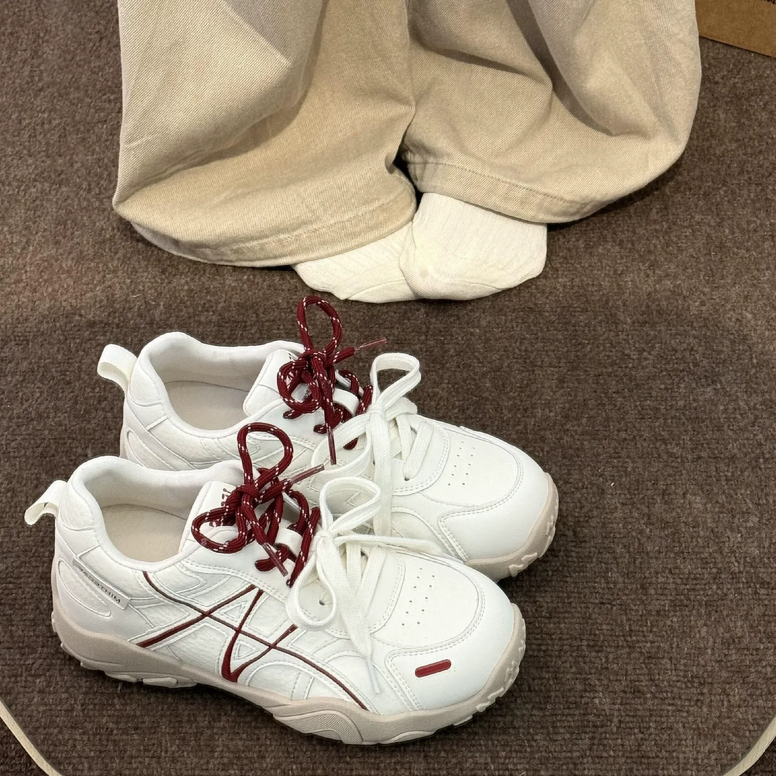 厚底内增高7cm德训鞋女2026新款春季休闲运动鞋老爹鞋阿甘小白鞋 图片 3