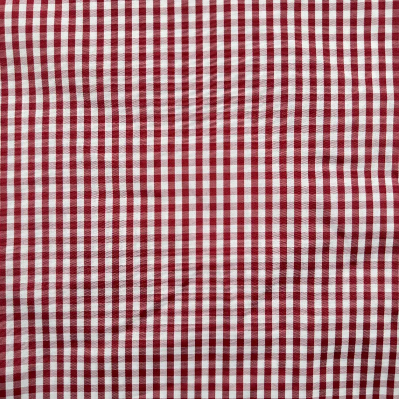 涤纶色织格 3MM朝阳格面料 衬衫服装箱包里布口袋布 梭织格子布料 图片 4