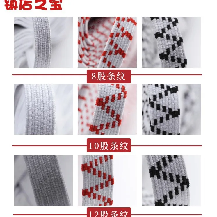 双层走马高弹力进口皮筋宽扁中空松紧带7mm9mm11mm辅料 图片 4