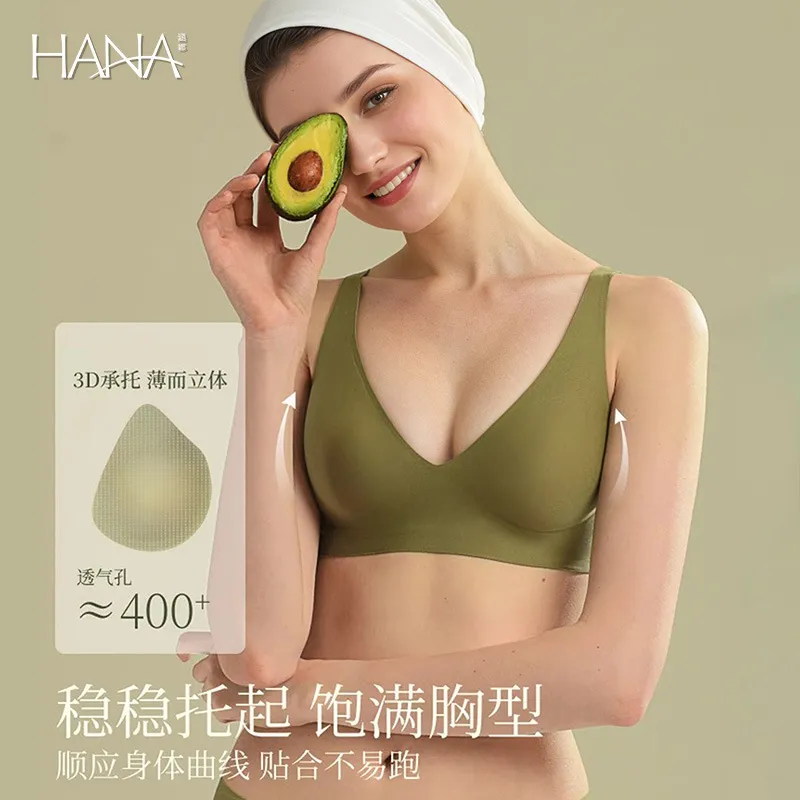 果冻条无痕内衣薄款小胸聚拢隐形贴合文胸厂女士无钢圈胸罩批发 图片 3