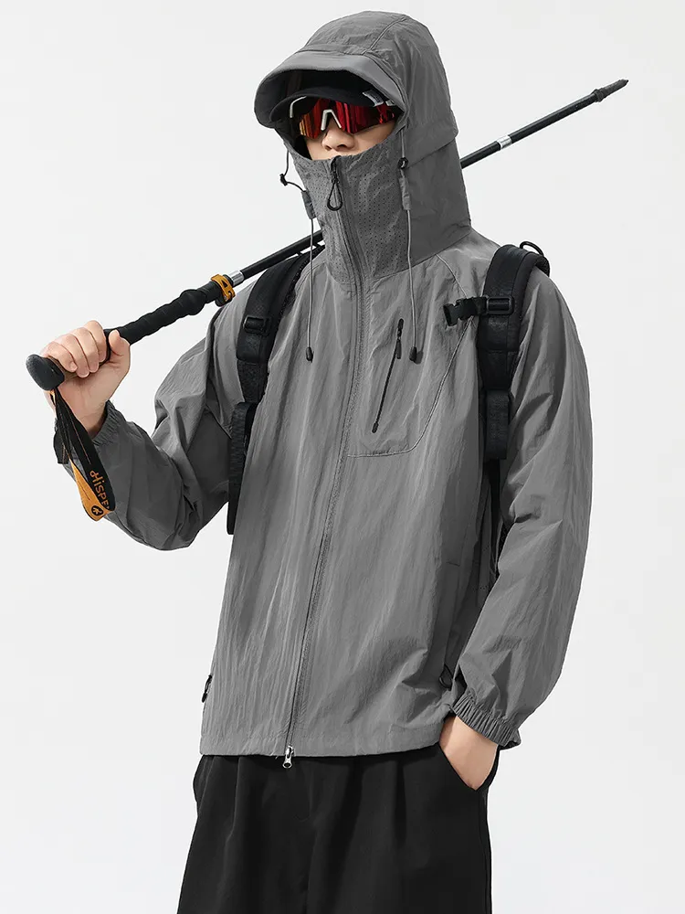 防晒衣7A抗菌UPF100夏季户外皮肤衣防紫外线防晒服男透气遮阳 图片 4