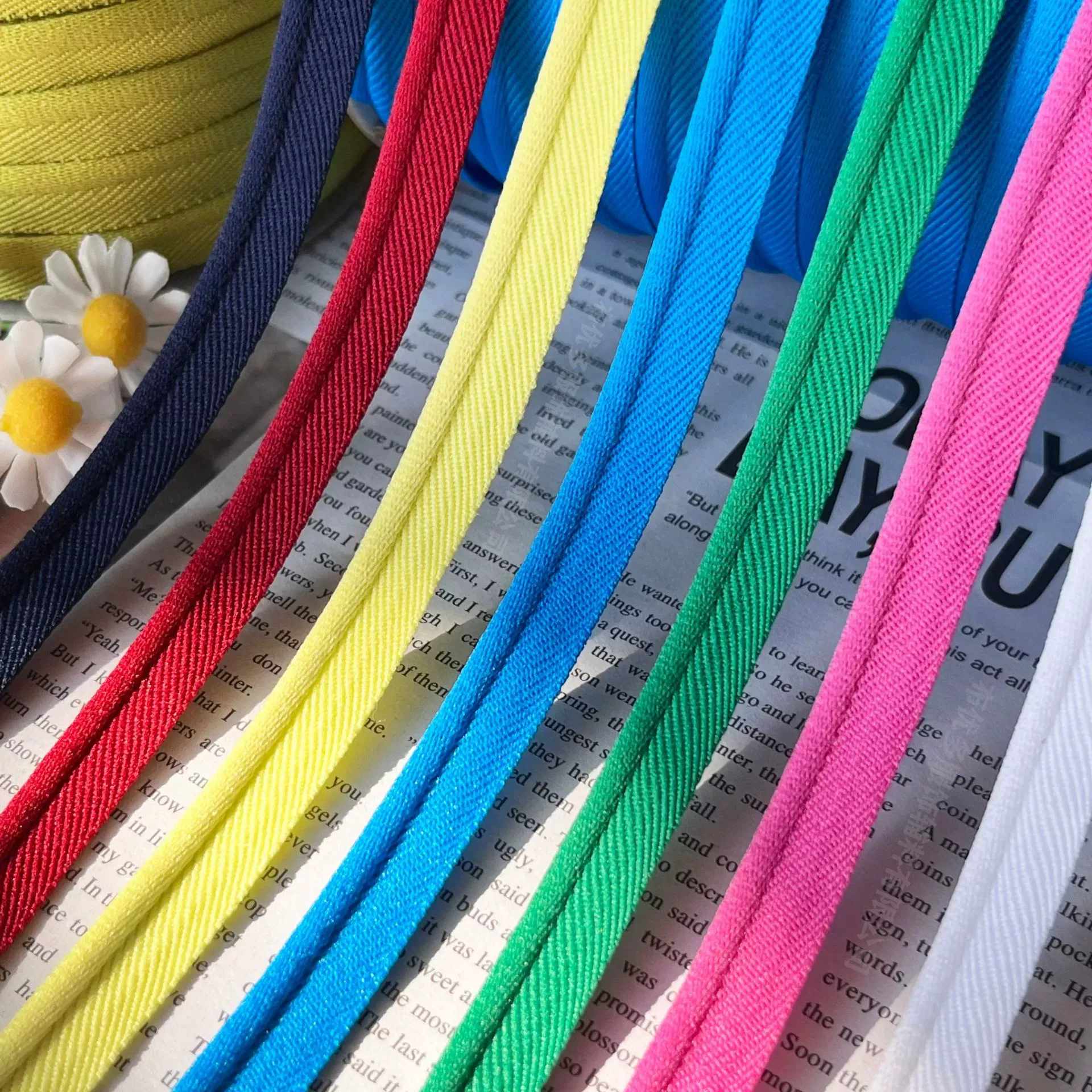 现货98色子母带包边条弹力滚边条 图片 2