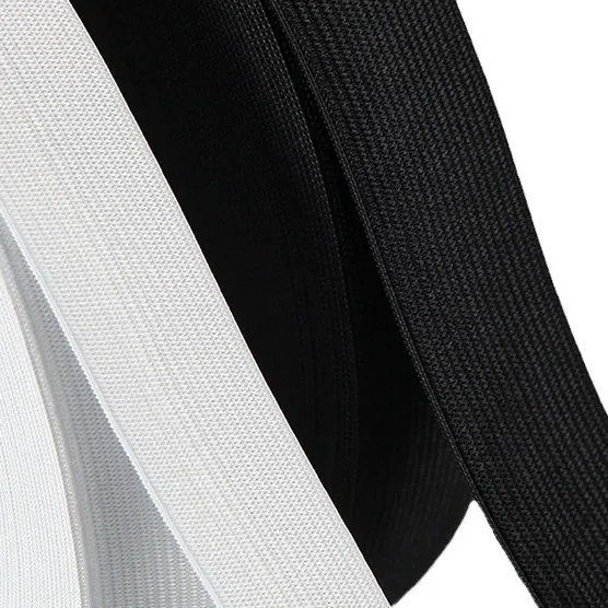 3cm白色黑色钩编松紧带橡筋弹力服装辅料厂家批发橡筋 图片 5