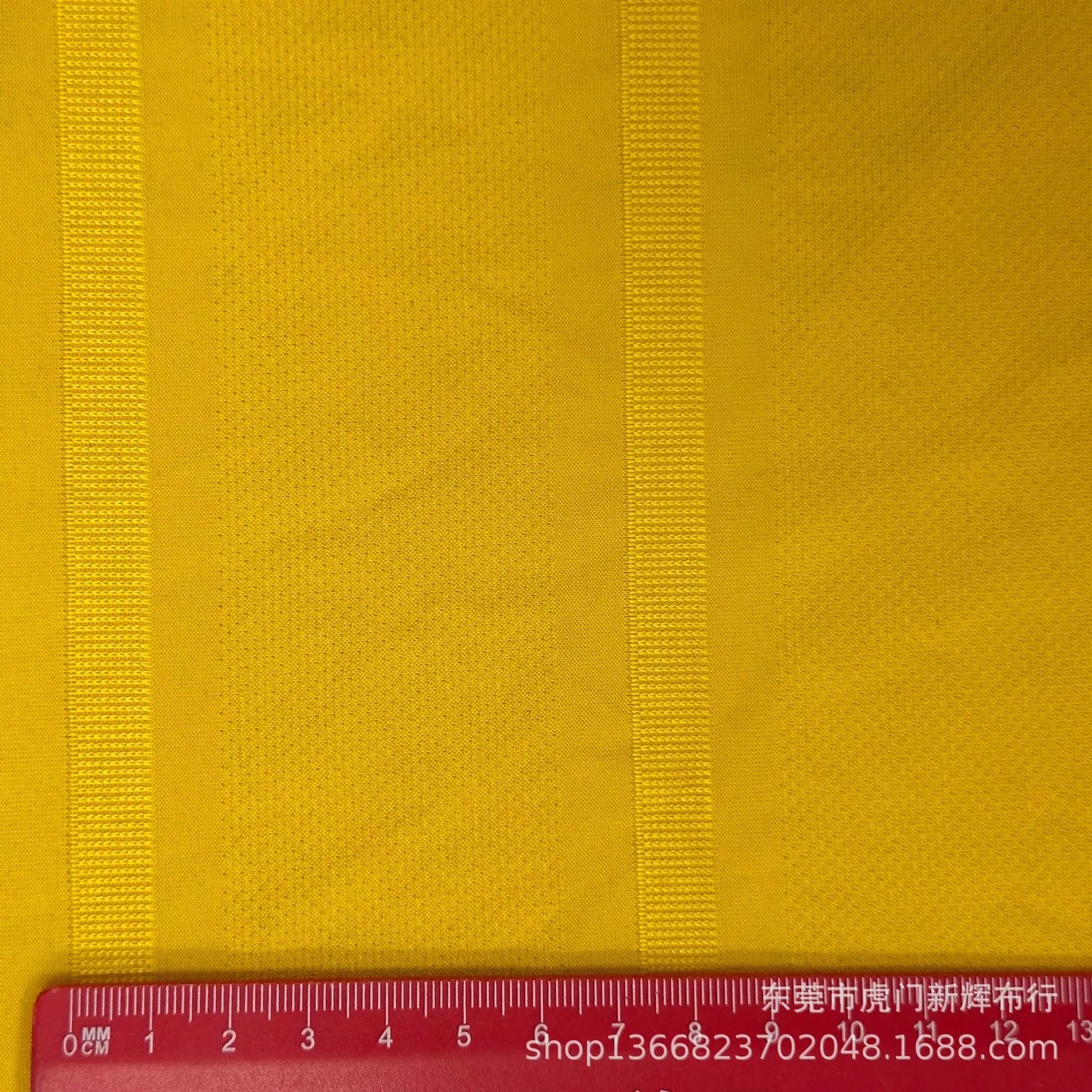 大宽条纹提花网布 透气针织布 运动T恤篮球服POLO衫面料 现货批发 图片 3