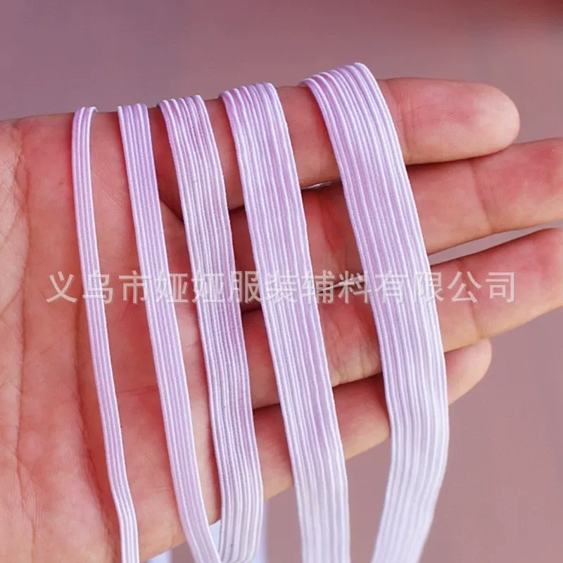 高弹走马松紧带3mm6mm黑白色扁窄床笠袖套收口厂家批发 图片 3