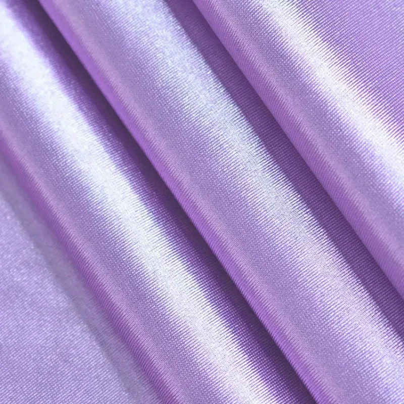 针织弹力色丁拉架面料 经编涤氨运动裤舞蹈服晚礼服布料高弹透气 图片 3
