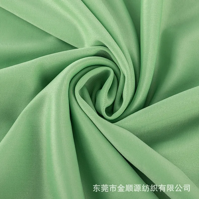 涤纶半光莱卡布 高弹泳衣布料 瑜伽服针织面料 透气贴身弹力布 图片 5