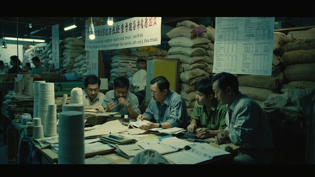 皮棉价格小涨下棉布家纺老板夜间核价现场